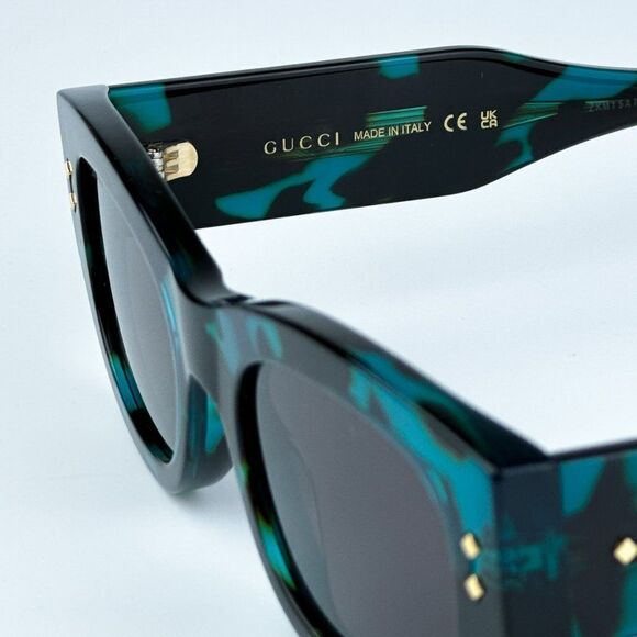 NEW Gucci GG1215S 001 Havana Grey Rectangle Unisex Sunglasses GG 1215S main image 6